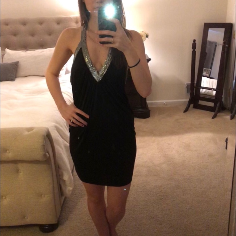 Flashy backless dress